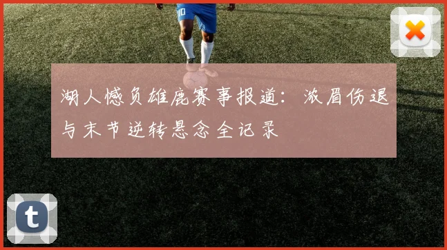 湖人憾负雄鹿赛事报道:浓眉伤退与末节逆转悬念全记录