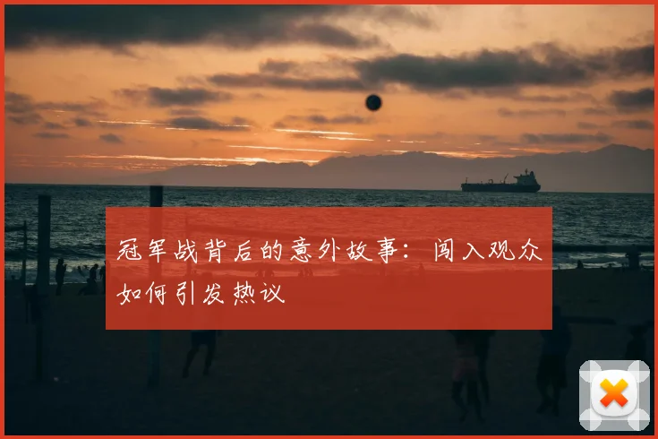 冠军战背后的意外故事：闯入观众如何引发热议
